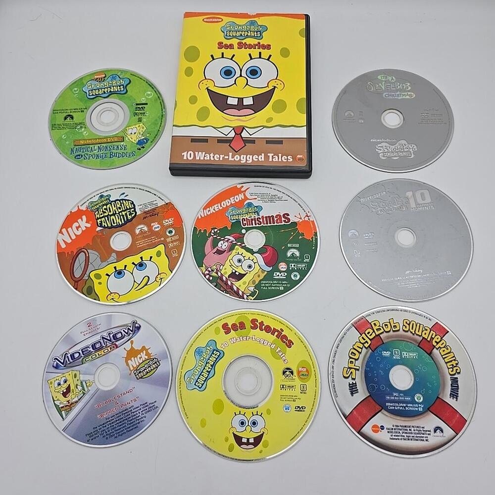 Vintage Lot of 9 Collection DVD Spongbob Squarepants